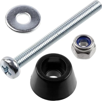 Meubelglijders Set - Glijdoppen - Meubels Verplaatsen - Schokabsorberend Geluiddempend - 11x5.7 mm - Zwart