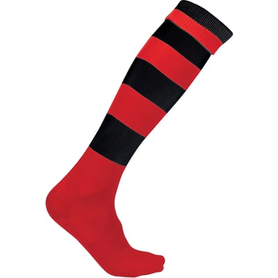 PROACT® Gestreepte Sportsokken PA021 - Sporty Red / Black - 39/42 EU