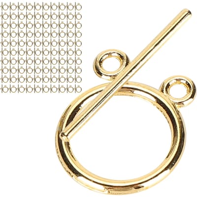 100 Sets Knevelsluitingen Goudkleurige Legering Armband OT Gesp DIY Sieraden Maken Benodigdheden beige