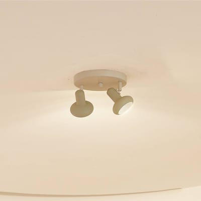 Lindby - buitenspot - 2lichts - IJzer - H: 15 cm - GU10 - beige, lichtgroen