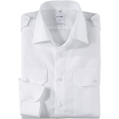 OLYMP piloot Overhemd, Modern Fit, New Kent, Wit