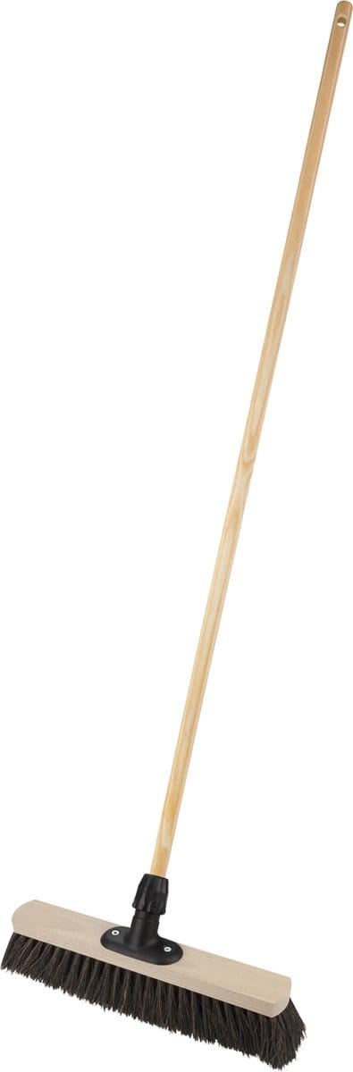 Brumag Bezem buiten - arenga - 40 cm - zwart - steel 120 cm - straatbezem - harde bezem