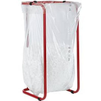 Afvalzakhouder met groot volume - 200L - B 460 x D 460 x H 970mm - zonder wielen - karmijnrood