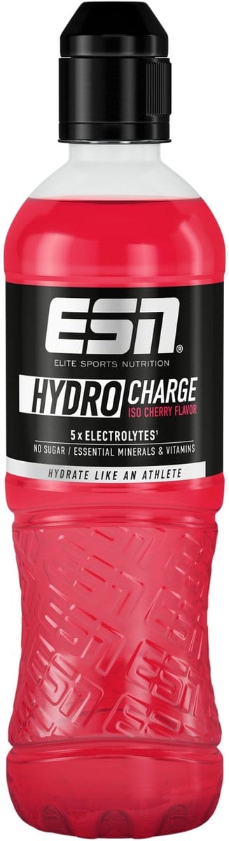 ESN Hydro Charge Iso-Drink – Smaak Cherry – Isotone Sportdrank met Elektrolyten en Vitamines – Voor Hydratatie en Herstel – Suikervrij – 6 x 500 ml