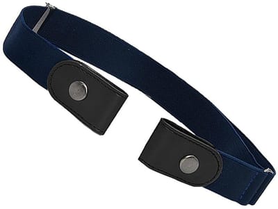 Elastische riem - Gesploze broekriem - Riem zonder gesp - Uitrekbaar - Stretchy - Gespvrij - Donkerblauw - Max 104 cm - Jonyx
