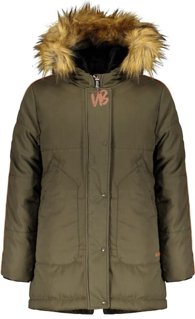 Nobell' Meisjes Winterjas - Army Green - Maat 110/116