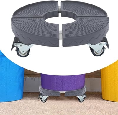 Plantenroller met wielen voor bloempotten, instelbare maat 39-52 cm, 360° draaibare rollers, tot 300 kg, multifunctioneel