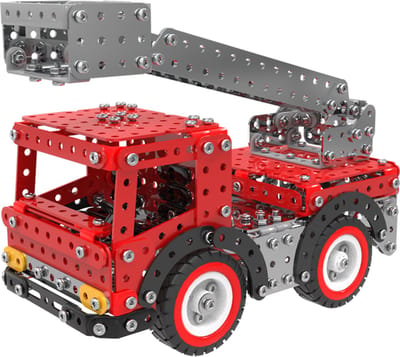Metalen Bouwpakket Brandweerwagen – DIY Modelbouw - Beweegbaar - 500+ Onderdelen