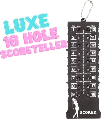 Luxe 18 hole - Golf score teller - Zwart - Slagenteller - Handteller - Golftrainingsmateriaal - Golfaccesoires - handige scoreteller - Golfscore teller - Golfscoreteller