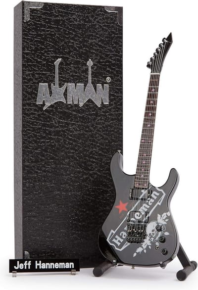 Miniatuur Gitaar Replica Verzamelobject Muziek Geschenk Handgemaakt In Houten Display Box