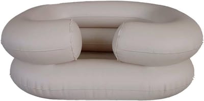 Opblaasbare wasbak voor haar wassen in bed met afvoersysteem en accessoires