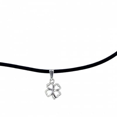 Ketting klavertje vier zilverkleur 45 cm - Charme Bijoux