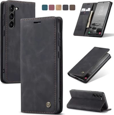 Caseme - Telefoonhoesje geschikt voor Samsung Galaxy S24 - Wallet Book Case - Met Magnetische Sluiting - Zwart