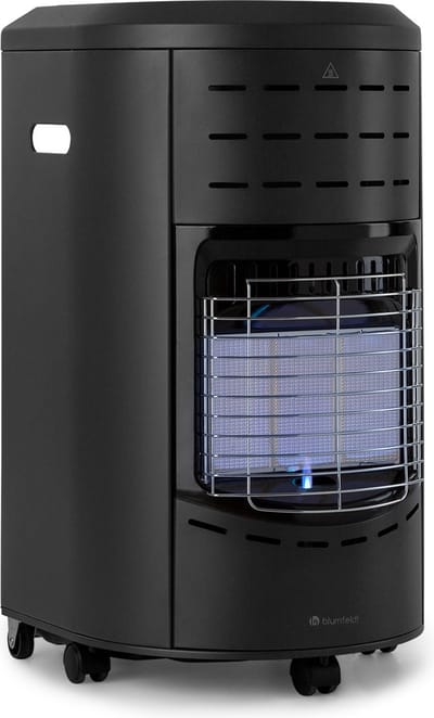 Blumfeldt Terrasverwarmer, Outdoor Gasheater, Gasverwarming voor Terras, Tuin & Balkon, Terrasverwarmer met elektrische Ontsteking, Krachtige Gasverwarming met Wielen en Handgrepen - 4200W - voor Tuin - Patio Heater - Buitenverwarmer