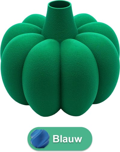 Pomela organische vaas – Decoratieve vaas - Blauw - 3d geprinte vaas – geschikt voor droogbloemen - :hoogte: