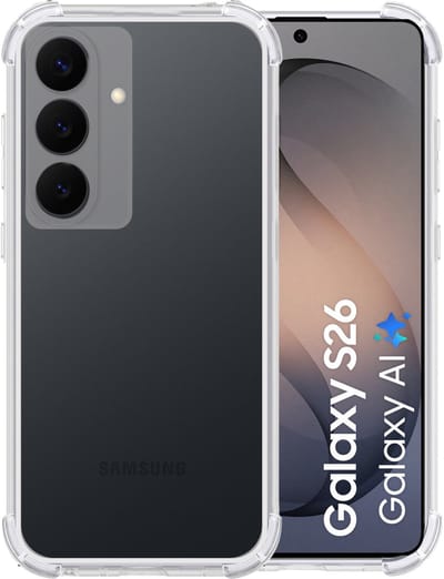 Hoesje geschikt voor Samsung Galaxy S26 - Anti Shock siliconen Backcover - Arara Hoesje - transparant