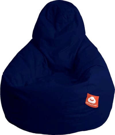 Whoober peervorm zitzak Barça outdoor Marineblauw - Wasbaar - Voor binnen en buiten