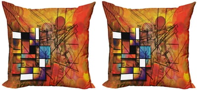 ABAKUHAUS – Kussenhoes 2x40 cm – Dubbelzijdig bedrukt – Multicolor