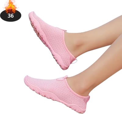 Nivard Waterschoenen Voor Kinderen & Volwassenen - Aqua Shoes - Aquaschoenen - Afzwemschoenen - Zwemles Schoenen - Roze - 36