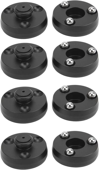 Luidspreker Isolatie Voeten - Schokdemper Pads - Geluid Verbeteren - Trillingen Absorberend - 39x24mm - Zwart