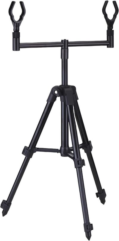 Hengel Statief - Vishengel Houder - Vissen Buiten - Inklapbaar Verstelbaar - 26-62 cm - Zwart