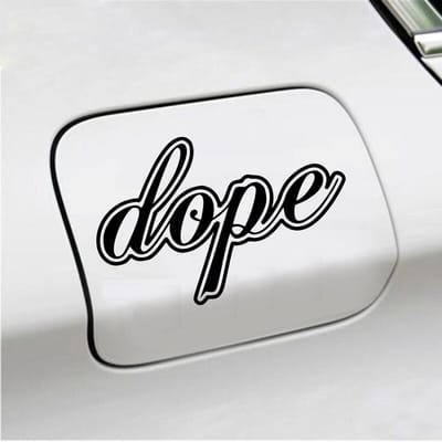 Bumpersticker - Dope - 9,7 X 14,8 - Zwart