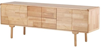 Svea - Delmar tv-meubel 180x45x65 cm - naturel rubberwood