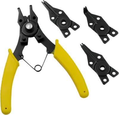 Borgveertang Set - 4-in-1 Gereedschap - Motor Reparatie - Hoge Sterkte Staal - 14 cm Lengte - Geel