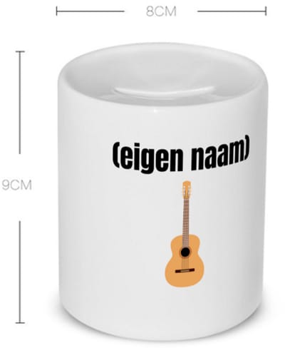 Akyol - gitaar met eigen naam Spaarpot - Gitaar - gitaar liefhebbers - muziekliefhebber - leuk cadeau voor iemand die houd van gitaren - cadeau - kado - 350 ML inhoud