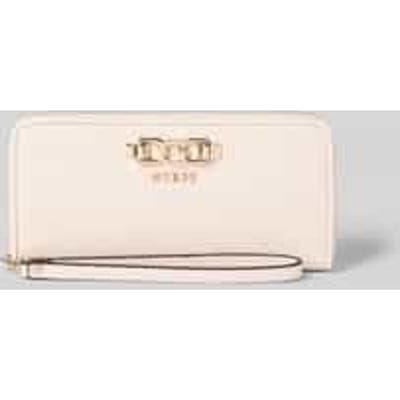 GUESS portemonnee Anise SLG Zip Around Wallet Stone Logo crème