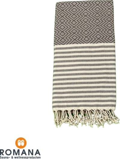 Romana Products Saron Hamamdoek - Baddoek - Strandlaken - Saunalaken - 100cm x 180cm - Taupe