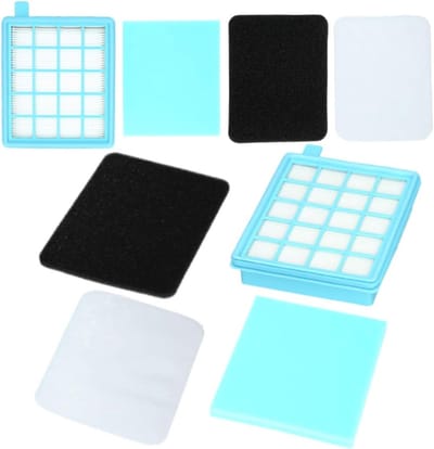 2x HEPA Filter Set Geschikt voor Philips PowerPro Compact & Active - Vervanging FC8058/01 - Voor o.a. FC8470 FC8630 FC9320 FC9530 - 4-delige Set