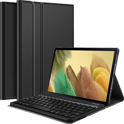 Hoesje - Geschikt voor Samsung Galaxy Tab A7 Lite - Toetsenbord Case - Keyboard Book Cover - Hoes - Zwart