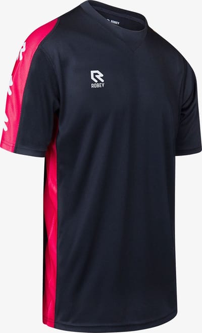 Robey Performance Shirt Korte Mouw Heren - Zwart / Rood | Maat: S