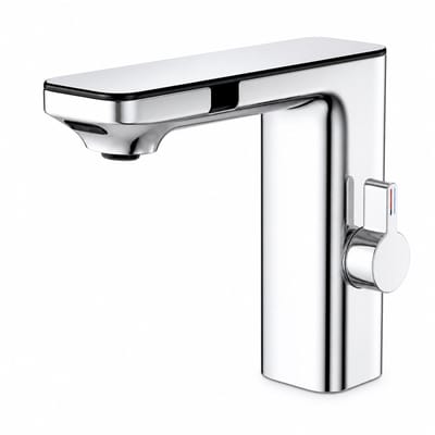 ITRONIQ Wastafelkraan - Sensor Kraan - Automatisch - Met Temperatuur Display - Warm & Koud Water - Badkamer Kraan - Chroom