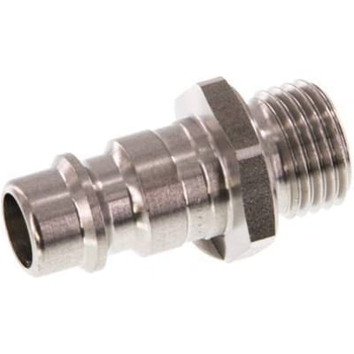 RVS DN 7.2 (Euro) Luchtkoppeling Insteeknippel G 1/4 inch Buitendraad - CLP7-M-S-014
