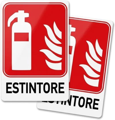 Brandblusser Stickers - Veiligheidspictogrammen - Duidelijke Markering - UV-Bescherming Vinyl - 10x15 cm - Meerkleurig
