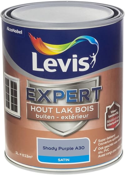Levis - Expert Hout Lak Buiten Satin Mix - Shady Purple A30 - Mengverf - 1 L