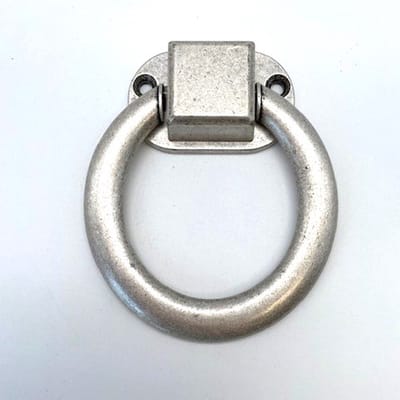 Ringgreep voor stoel antiek zilver 90mm
