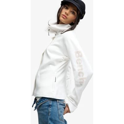 Superdry Bench Funnel Track Top White Grootte: Xxs