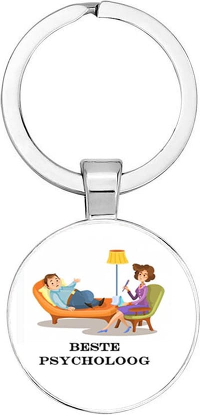Akyol - Beste psycholoog Sleutelhanger - psycholoog - iemand die een psycholoog is - werk - cadeau - verjaardag - geschenk - gift - welkomst cadeau - afscheidscadeau - 2,5 x 2,5 CM