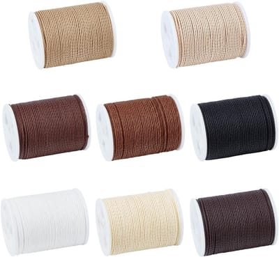 Waxed Cord 1 mm in 8 Kleuren voor Sieraden, Armbanden, Kettingen en Macramé - 88m per Rol