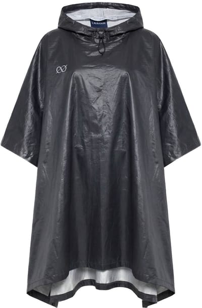 Laurasøn - Dames - Functionele regencape unisex print capuchon - Zwart - Maat 1