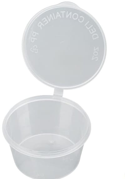 100x Sauscup met vaste deksel 50/60cc - 2 oz Transparant