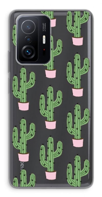 Case Company® - Hoesje geschikt voor Xiaomi 11T hoesje - Cactus Lover - Soft Cover Telefoonhoesje - Bescherming aan alle Kanten en Schermrand