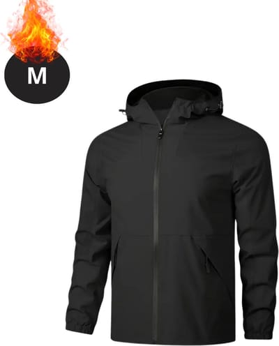 Nivard Windjas Voor Heren - Parka - Lente & Herfst - Jas - Volwassen - Windjack - Windbreaker - Rits - Zwart - Maat M