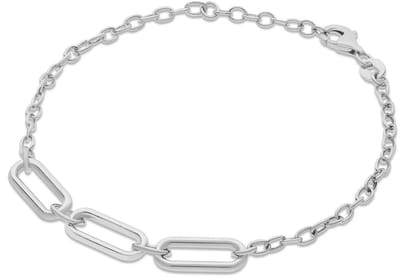 Glow 104.1619.19 Dames Armband - Schakelarmband - Sieraad - Zilver - 925 Zilver - Anker - 13 mm breed - 19 cm lang