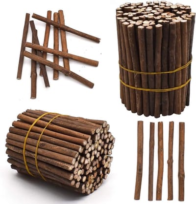 Natuurlijke Houten Blokken, 200 Stuks voor Creatief Klussen en Decoratie, Ideaal voor Modelbouw, Tuinversiering en Ambachtelijke Projecten