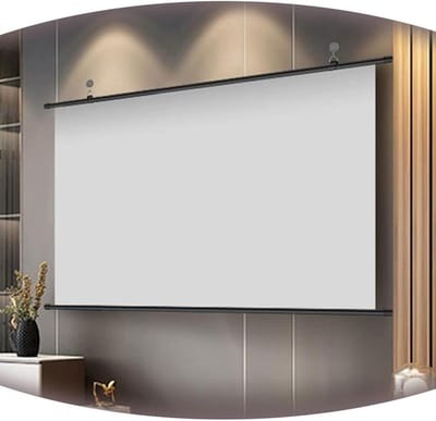 Projectiescherm - Filmscherm Oprolbaar - Thuisbioscoop Creëren - Kreukvrij Beeld - 30 Inch - Zwart