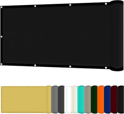 Terras Overkapping - Zeil - Buiten Bescherming - Waterafstotend - 50x300cm - Zwart